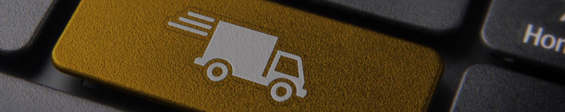 botão com imagem de caminhão de entrega